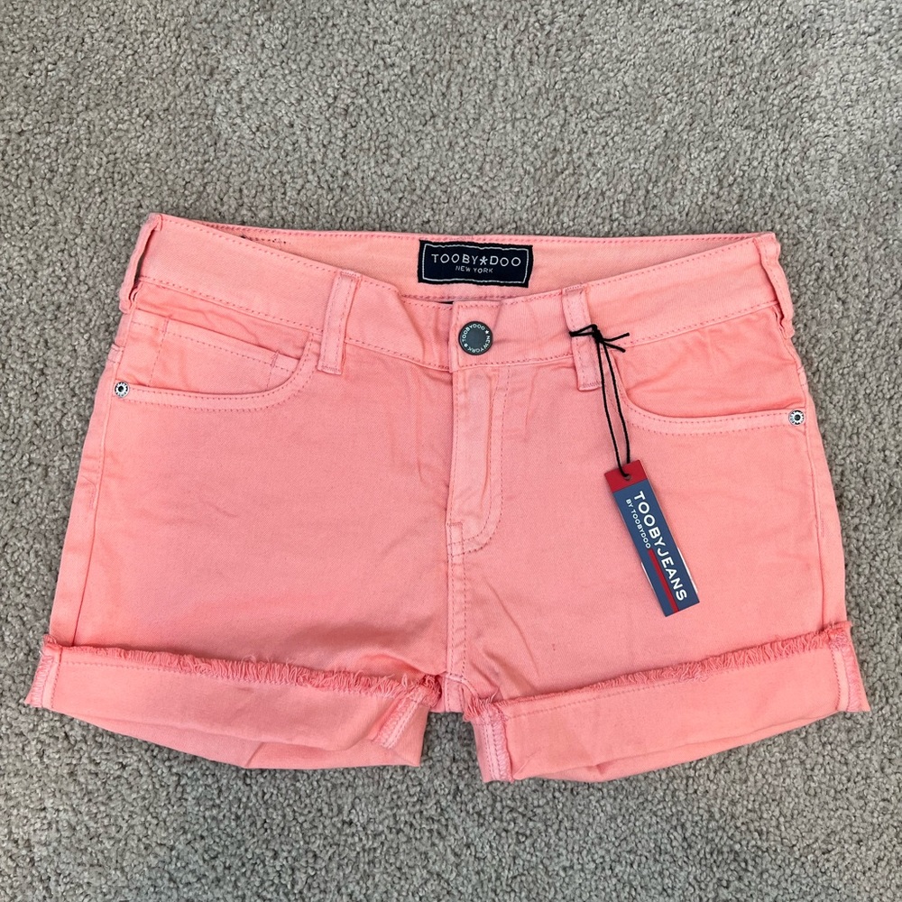 BRAND NEW WITH TAGS Girl’s Toobydoo Mini Coral Jean Shorts (size girl’s 12)
